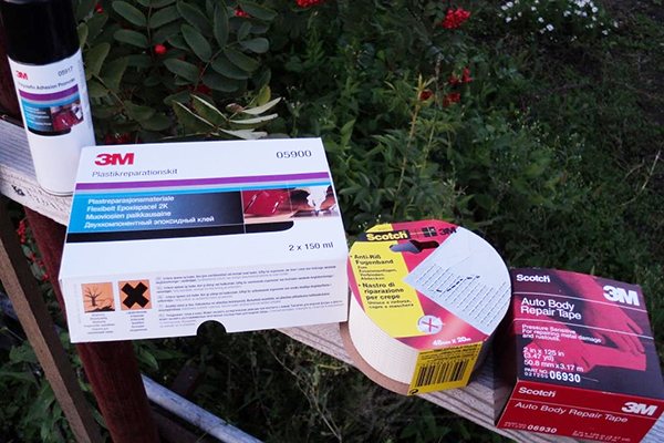 Материалы для ремонта бампера автомобиля