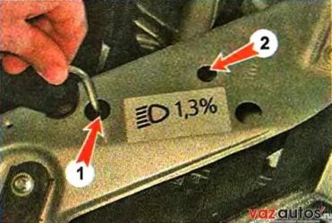 Регулировка дальнего света фар калина 2